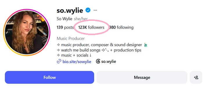 Instagram feed of music producer so.wylie showing home-studio beat-making and sound design